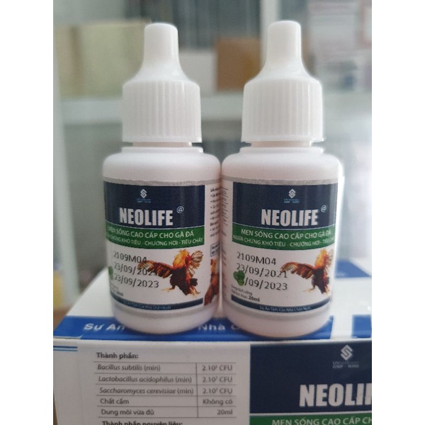 NEOLIFE 20ml MEN SỐNG CHO GÀ ĐÁ ngăn ngừa rối loạn tiêu hóa, tiêu chảy, táo bón,chướng hơi, khó tiêu