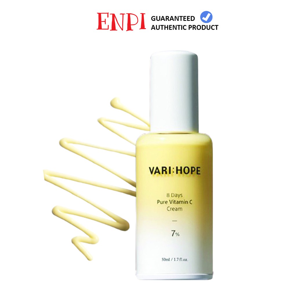 [Mã COS1904 giảm 8% đơn 300K] Kem dưỡng giảm thâm dưỡng sáng Varihope 8 Days Pure Vitamin C Cream