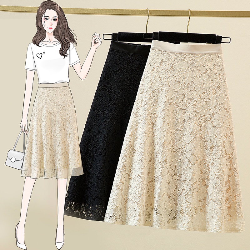 🌸Hàng Order🌸Váy Đầm Bigsize Chân Váy Ren Dáng Dài Xòe Thanh Lịch Nữ Tính🌸Hàng Quảng Châu