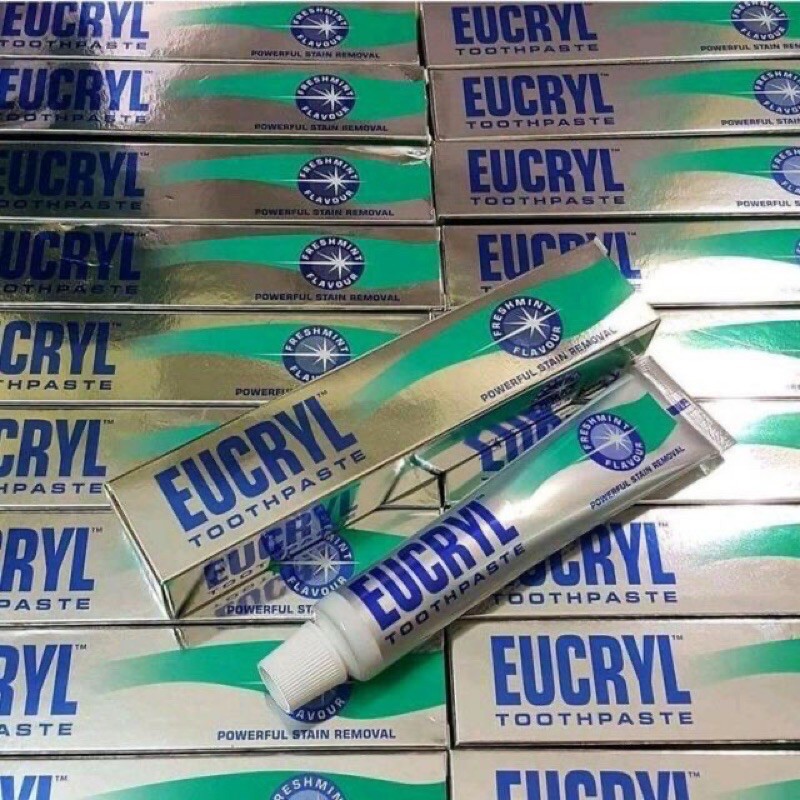 [Cam kết chính hãng] Kem đánh răng (tẩy trắng răng) Eucryl Freshmint Toothpaste 50ml ( 62gr )của UK