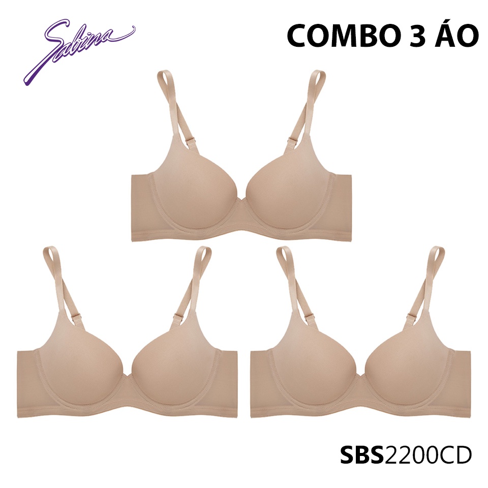 Combo 3 Áo Lót Mút Đệm Mỏng Vừa Màu Trơn Thời Trang Sixnature By Sabina SBS2200