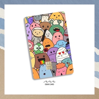 Miếng Dán Thẻ Ngân Hàng Hoạt Hình Vui Nhộn -(ATM, Visa, thẻ xe, thẻ từ, thẻ chung cư)-