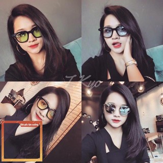 Mắt kính râm chữ V gọng nhỏ nhiều màu - kính mát Teen nam nữ Hàn Quốc thời trang
