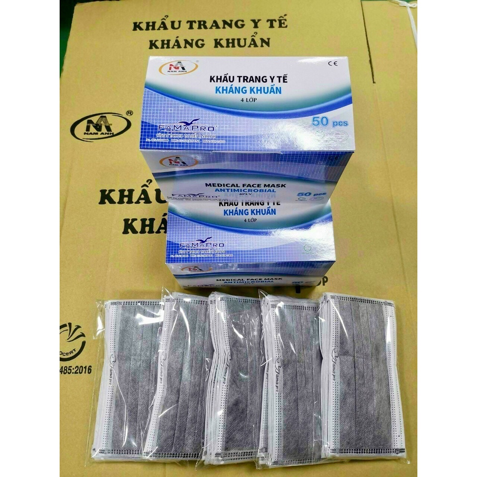 Khẩu Trang Y Tế 4 Lớp giấy Kháng Khuẩn