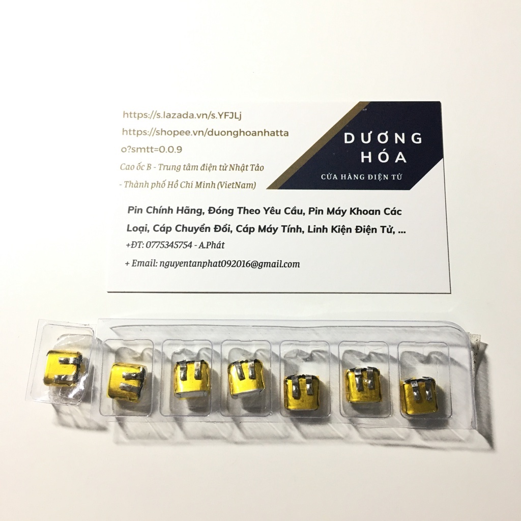 Pin 400909 25mAh Li-po  Cho i7s / i8 / i9 / i12 Tai Nghe Bluetooth