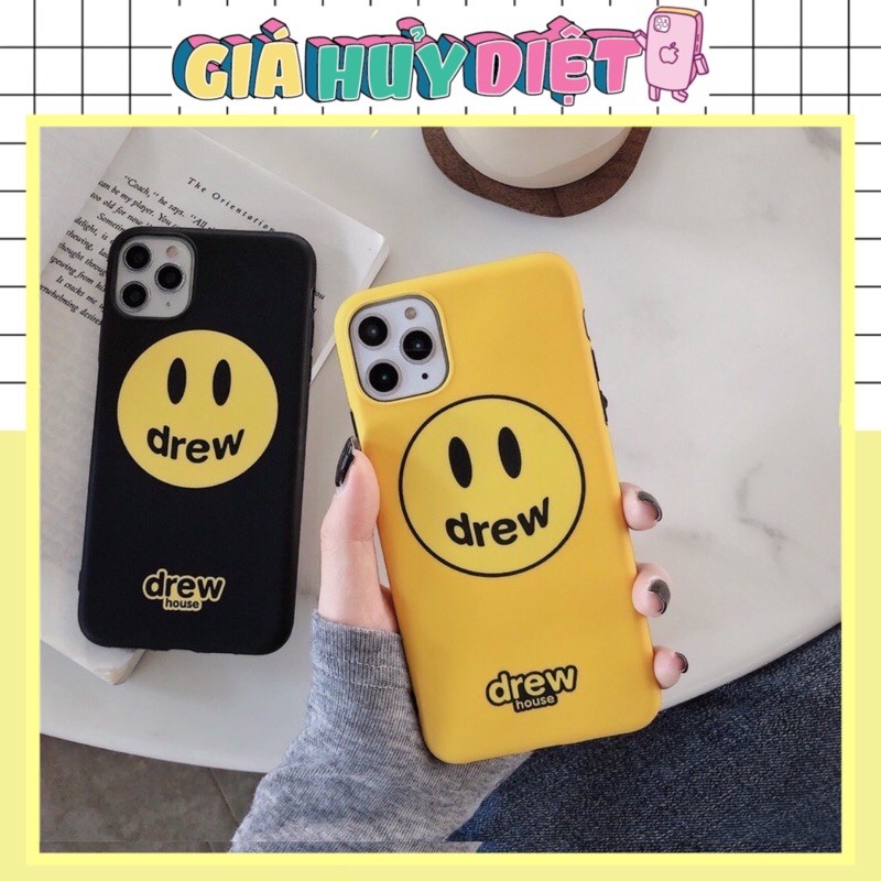 Ốp lưng iphone viền vuông TPU Drew House Hot 6/6s/6plus,7/8plus,X/Xs/Xr/Xs max/11/11Pro/11Promax/12/12pro/12promax