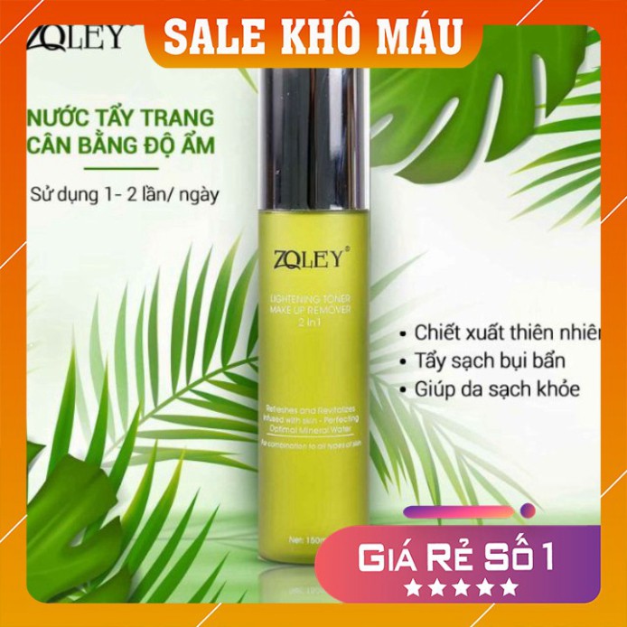 Nước tẩy trang 💓FREESHIP💓 Tẩy trang cho da nhạy cảm Zoley Toner 2 IN 1