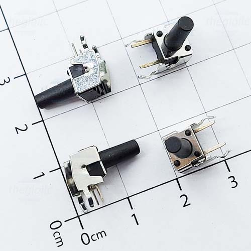 Nút Nhấn 6x6mm Cao 12mm 4 Chân Xuyên Lỗ Chỉnh Ngang