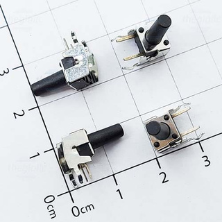 Nút nhấn 6x6mm cao 12mm 4 chân xuyên lỗ chỉnh ngang
