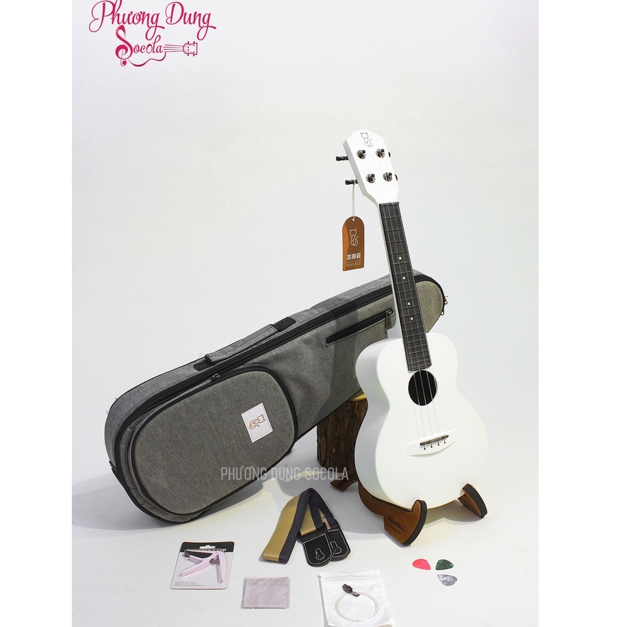 Đàn Ukulele Susanly White - size Concert 23inch - Gồm Full Phụ Kiện