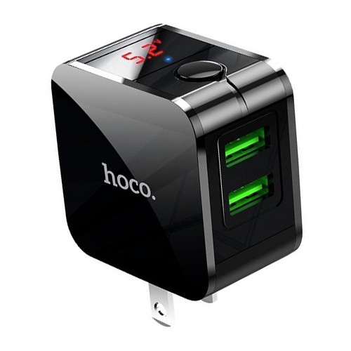 Củ sạc nhanh  CHÍNH HÃNG Củ sạc nhanh iphone, ipad Hoco HK5 Tự Ngắt Thông Minh Khi Đầy Pin ✔2 Cổng USB 2.4A đèn led