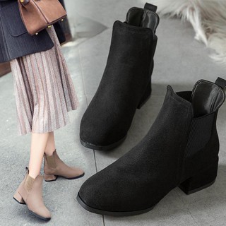 1109BD- Giày boot da lộn thời trang nữ