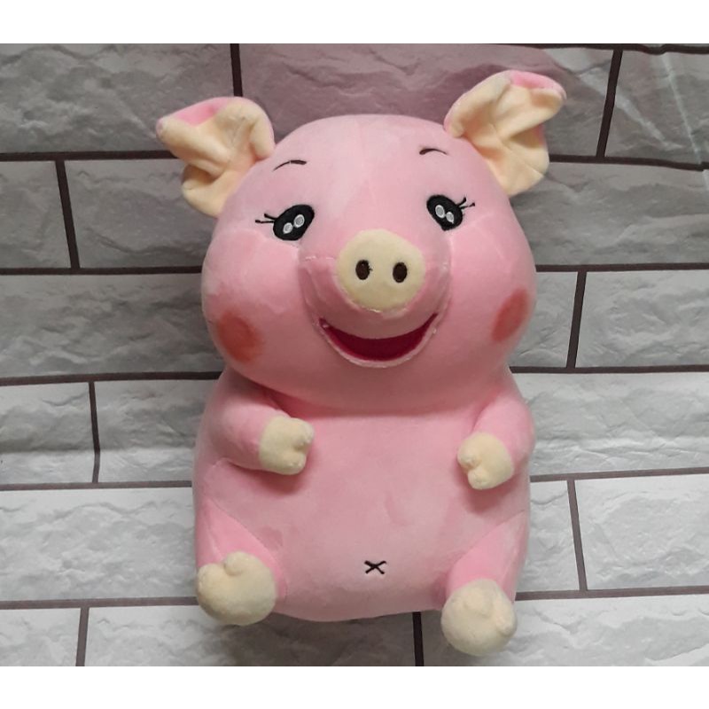 《 HCM 》Gấu bông heo 30 cm , ngang 15 cm lông mền mịn , màu hồng ,  ruột gòn hơi dễ thương.