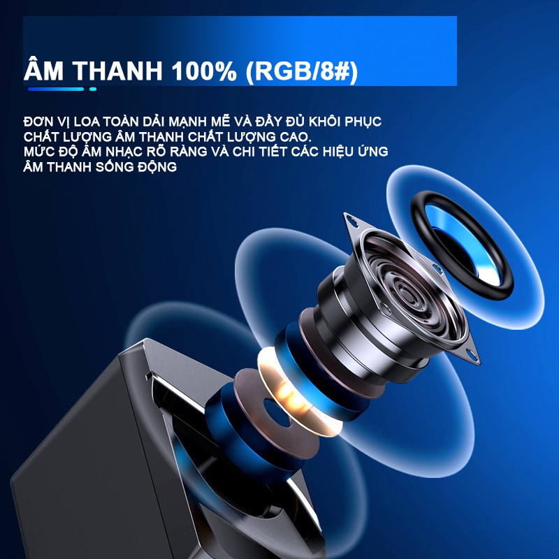 Loa vi tính Bluetooth SADA V-128 âm Bass Trầm nổi loa di động Eagle Eye dùng cho điện thoại, máy tính bảng, laptop