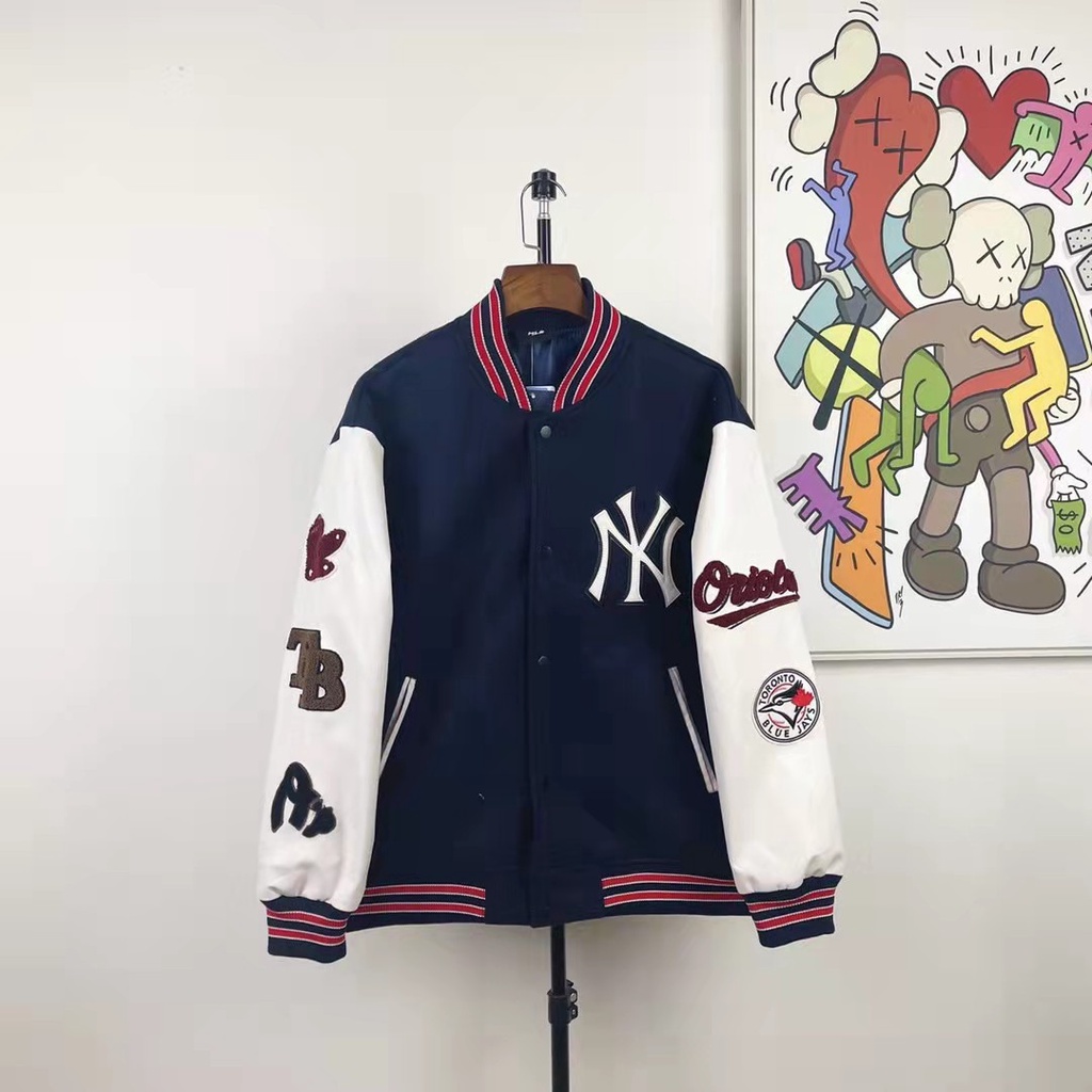 Áo Khoác Bóng Chày Phong Cách One Piece Shipment 2022MLB Yankees NY Red Sox Cho Cặp Đôi