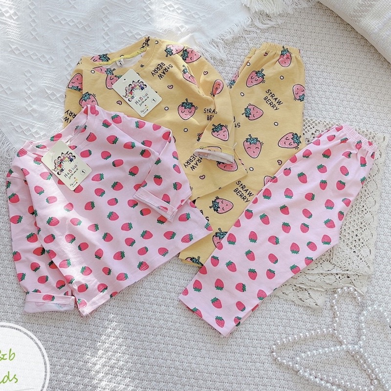 Bộ Cotton Dài Tay Bé Gái❤️Chất cotton 4 chiều họa tiết cao cấp