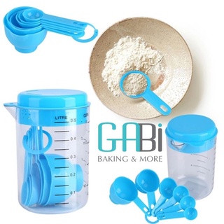 Bộ thìa cốc đong 7 món (xanh/hồng)