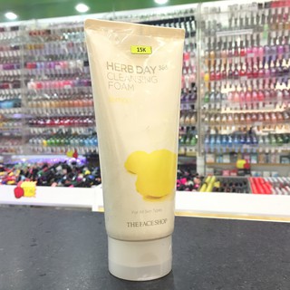 [ THANH LÝ ] Sữa rửa mặt Herb Day 365 Cleansing Foam Lemon 170ml Hàn Quốc