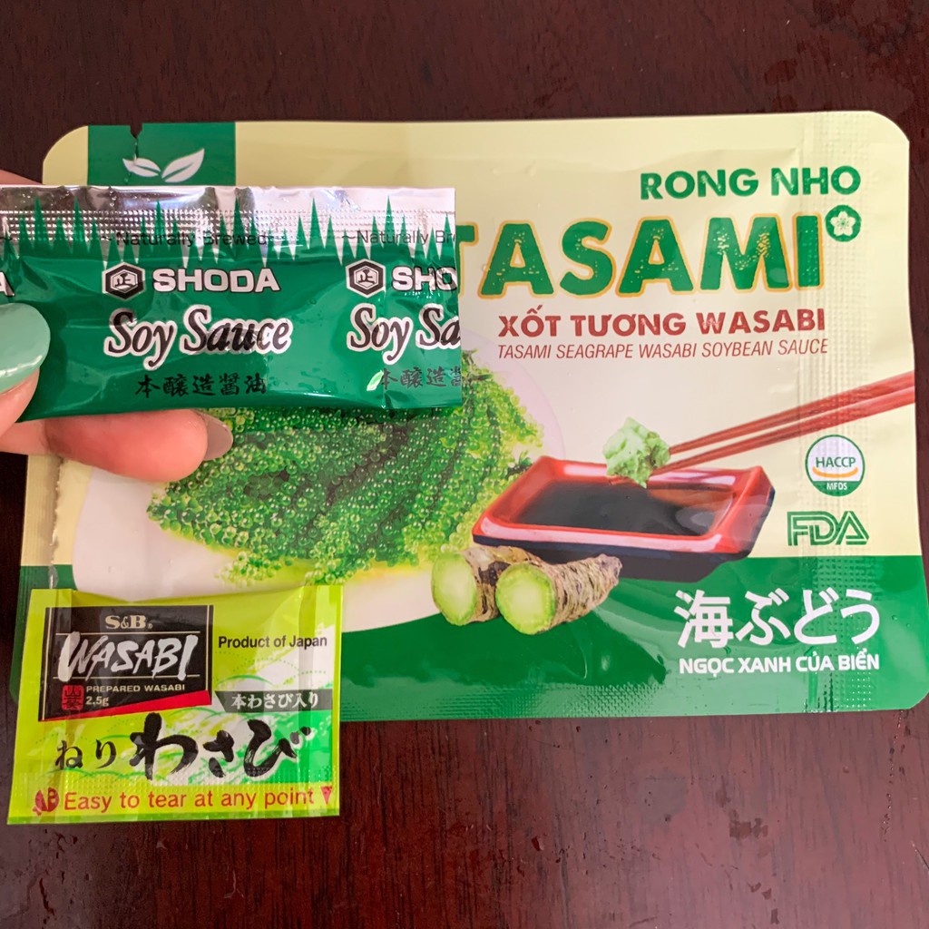 Rong Nho Tasami Sốt Tương Wasabi Công Nghệ Tách Nước Tiêu Chuẩn Nhật Bản 137.5gram