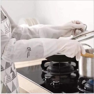 GĂNG TAY CAO SU MÀU TRẮNG HỌA TIẾT SIÊU DAI , bo chun siêu bền cao cấp