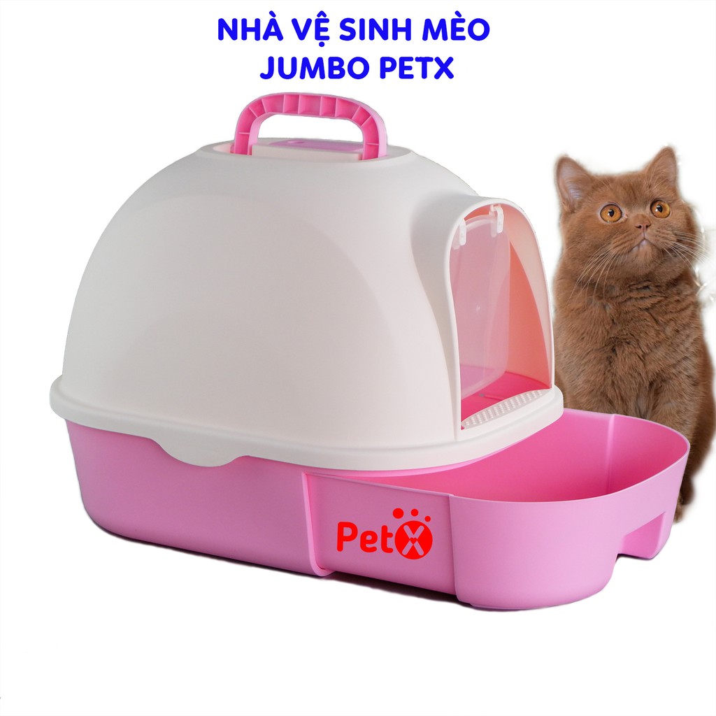 Nhà vệ sinh mèo cỡ lớn Jumbo Petoka dành cho mèo Anh lông ngắn, Ba tư nặng tới 10kg