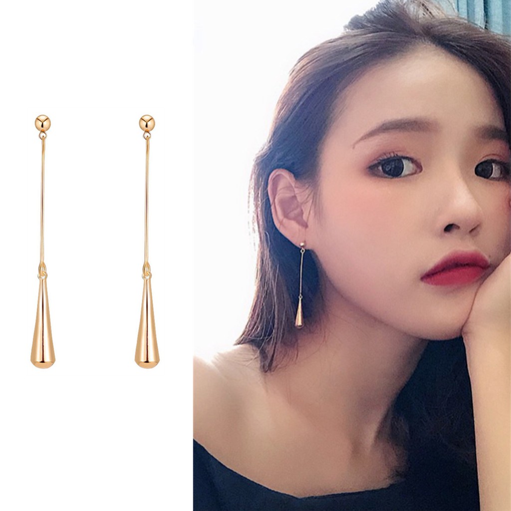 Khuyên Tai Dài Thiết Kế Đơn Giản Phong Cách Hàn Quốc A183