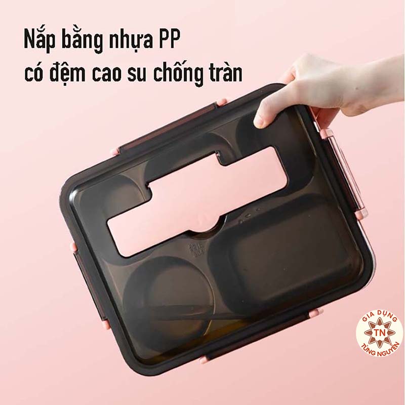 Hộp Đựng Cơm Giữ Nhiệt 5 Ngăn Inox Tốt Nhât Cho Dân Văn Phòng Cao Cấp Thiết Kế Thông Minh [HỘP CƠM 5 NGĂN]