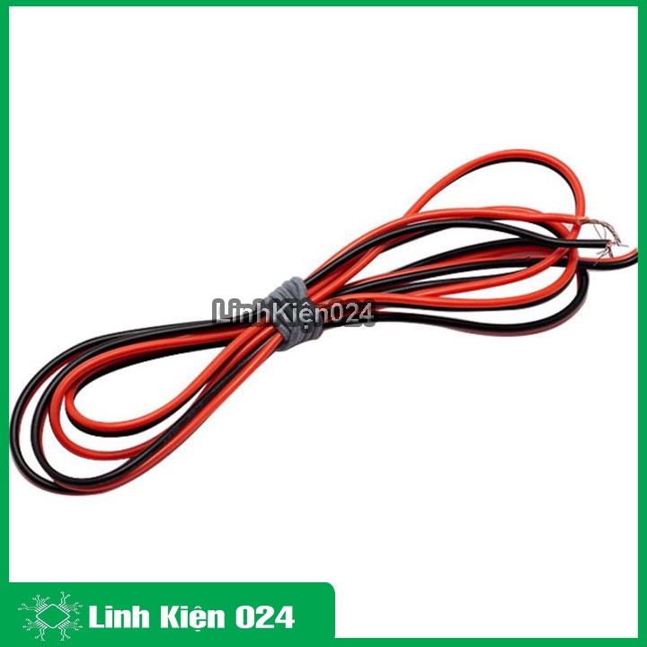 Cuộn 100 mét dây điện đôi 24AWG lõi nhiều sợi, vỏ bọc cách điện tốt