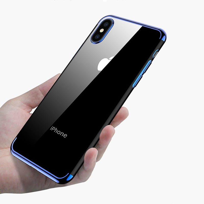 Ốp lưng trong suốt thông minh Mạ điện thoại TPU mềm Túi đựng vỏ giáp cho iphone 6 6s 7 8 plus X XR XS MAX 11 PRO MAX