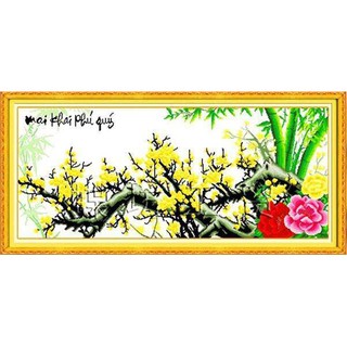 Tranh thêu hoa mai 222397