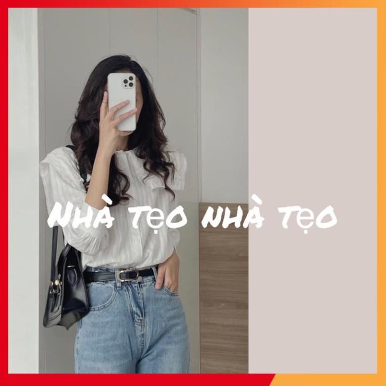 ÁO SƠ MI TRẮNG CỔ THUỶ THỦ VIỀN REN TAY LỠ