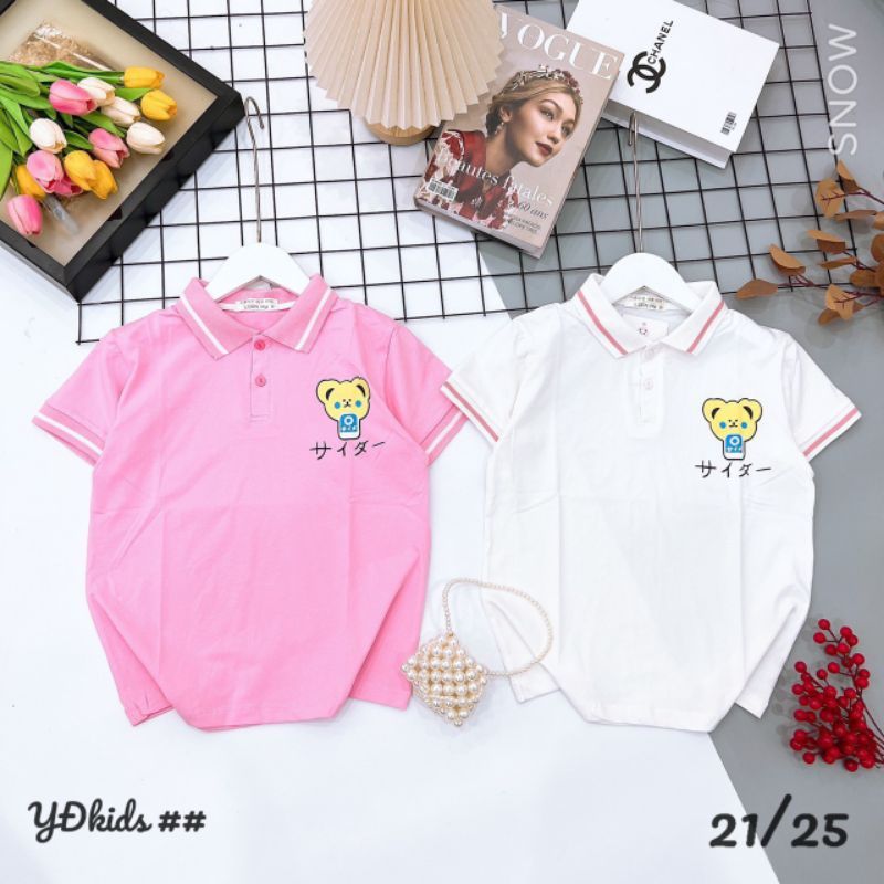 POLO BÉ GÁI {27-45kg} Áo phông có cổ bé gái size đại (Mẫu mới nhất 2023) Link 3