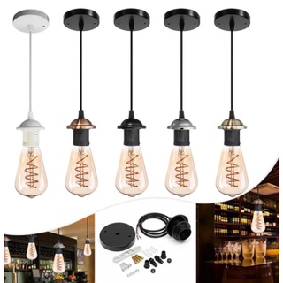 Đuôi đèn dây tóc edison e27 ac 220v phong cách cổ điển kèm cáp và đế đèn