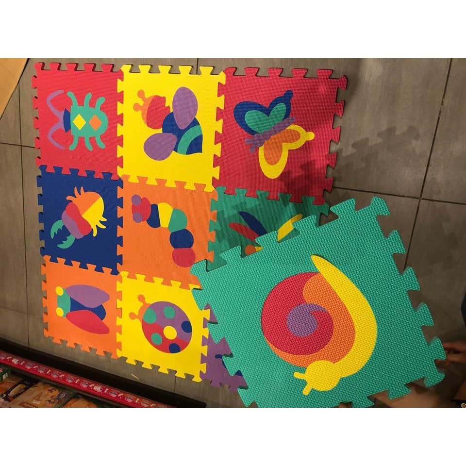 THẢM XỐP CHO BÉ- KHÔNG MÙI-COMBO : 20 miếng thảm động vật và đơn màu (1.2mx1.5m) SMILE PUZZLE- TIÊU CHUÂN CHÂU ÂU