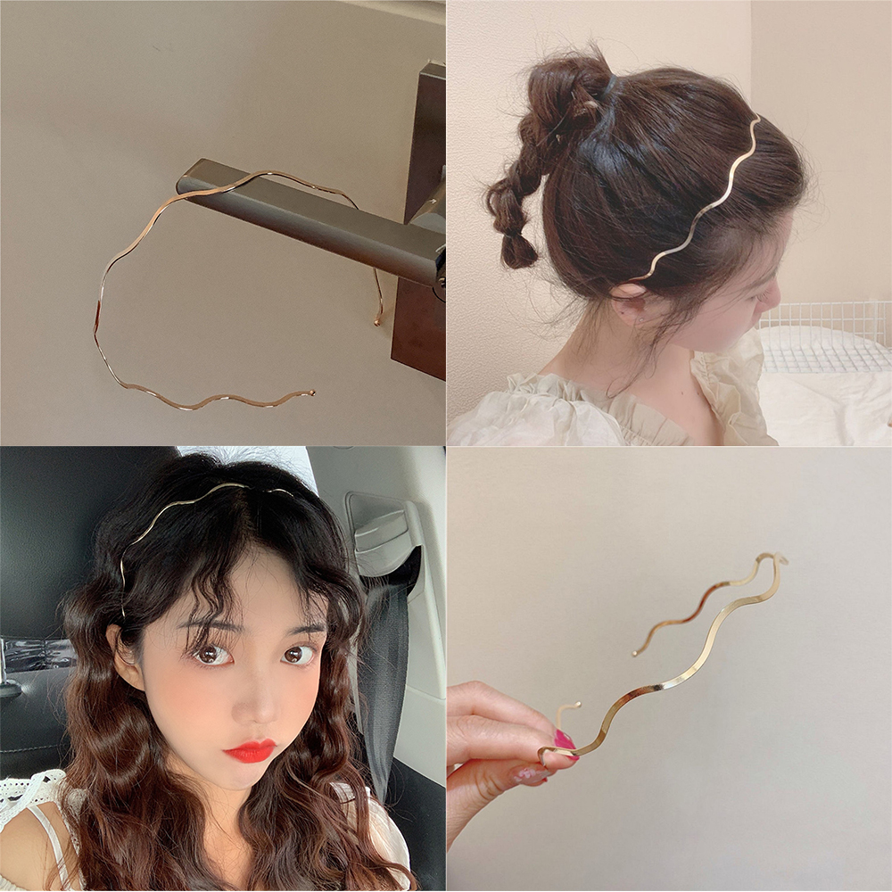 Băng Đô Cài Tóc Bằng Kim Loại Thời Trang Cho Nữ