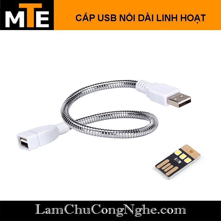 Dây USB nối dài uốn cong linh hoạt - cấp nguồn, sạc cổng USB tiện lợi