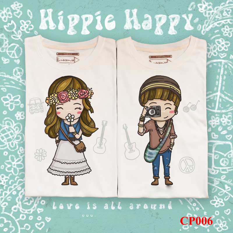 [Dou Collection] SET 2 Áo Cặp Couple Tay Ngắn Nam Nữ Thiết Kế Họa Tiết Dễ Thương - Form Unisex - Chất Cotton - Mã AT042