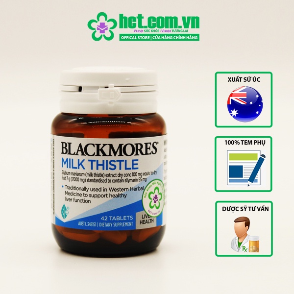 Thải Độc Gan Blackmores Milk Thistle Lọ 42 Viên