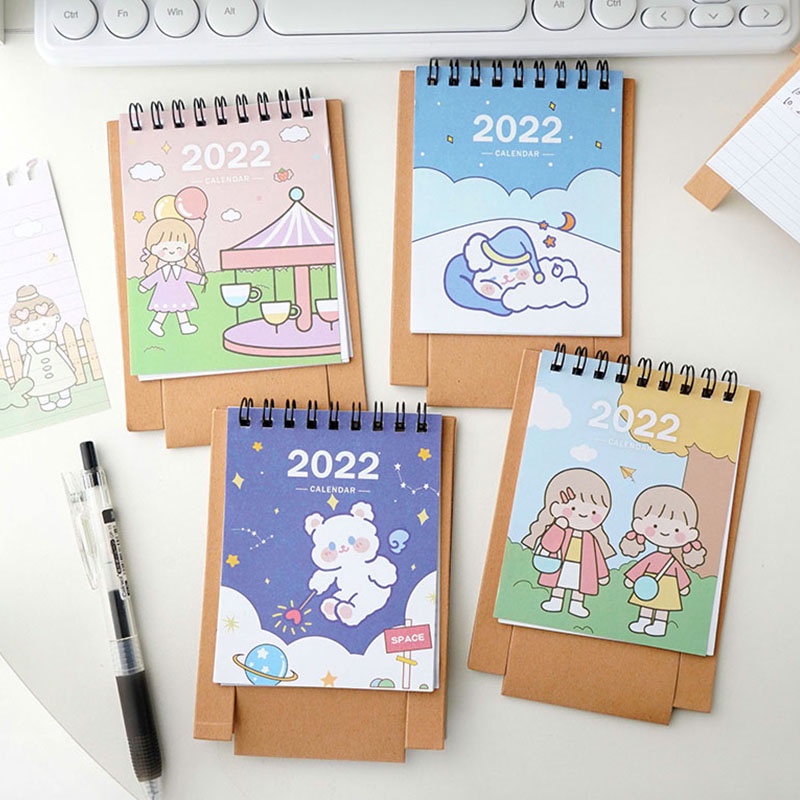 Lịch Để Bàn Mini 2022 Thiết Kế Dễ Thương Sáng Tạo
