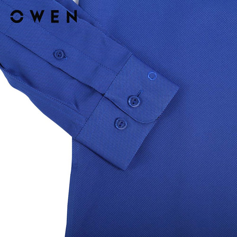 Sơ mi dài tay nam Owen Nano Regularfit màu xanh - AR90586D | BigBuy360 - bigbuy360.vn