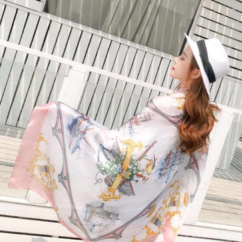 Khăn Choàng Đa Năng Tơ Mượt Khổ Lớn 180*95cm - Hàng Nhập Quảng Châu - Lucky Girl shop