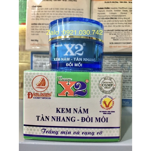 Kem x2 giảm nám tan nhang đôi môi hủ 8g