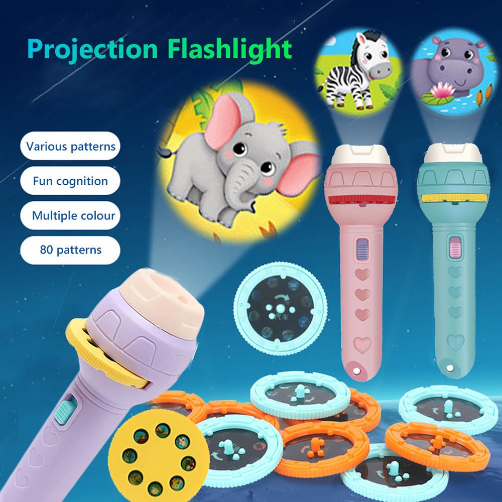 Đồ chơi đèn pin chiếu hình hoạt hình cho bé