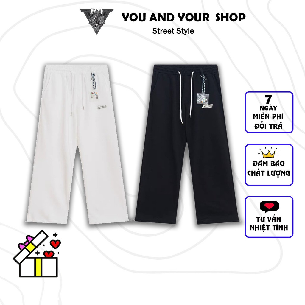 Quần Jogger Nỉ YAYSHOP form unisex nam nữ Rút Dây Họa Tiết Viên Thuốc lưng cao form chuẩn tôn dáng