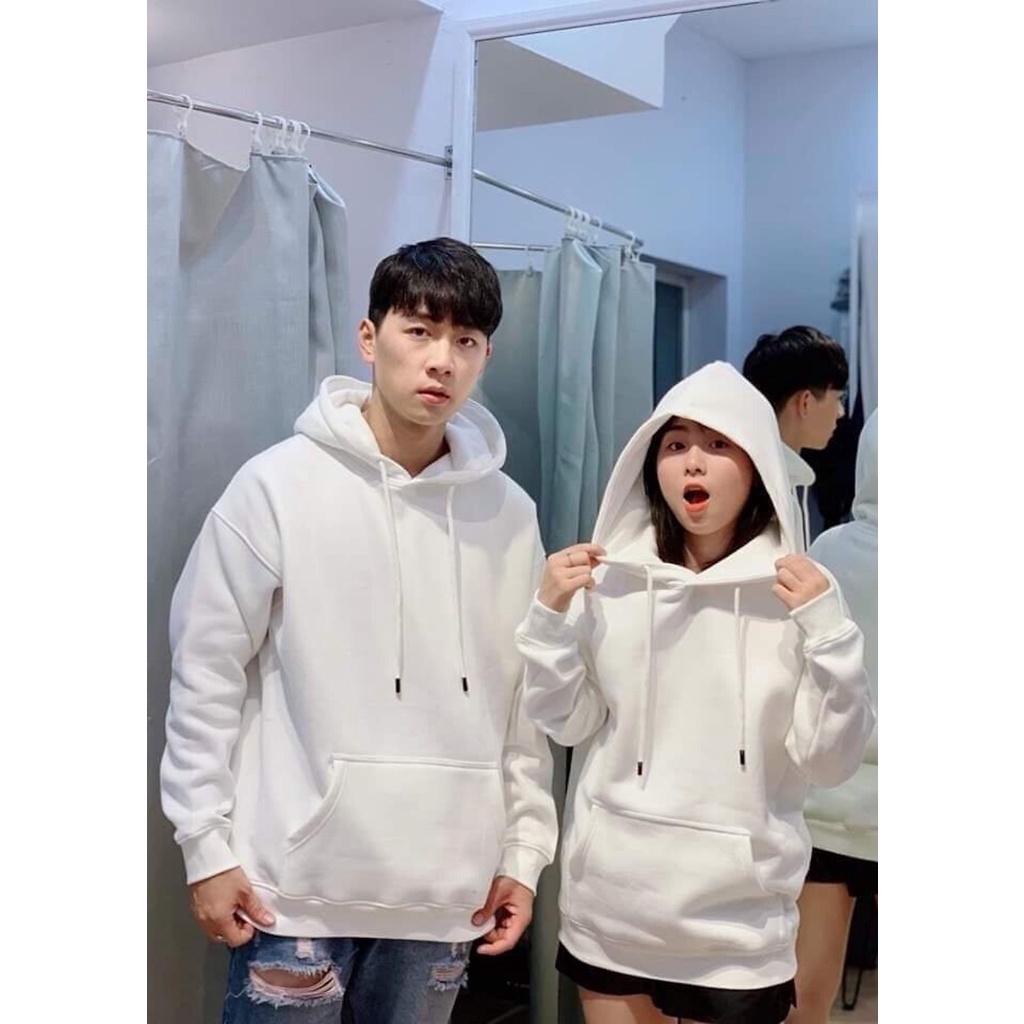 Áo khoác nỉ Hoodie trơn thời trang thu đông, Áo Hoodie Nam Nữ Unisex vải dày dặn ấm áp UNISEX từ 45kg - 80kg - DOKI