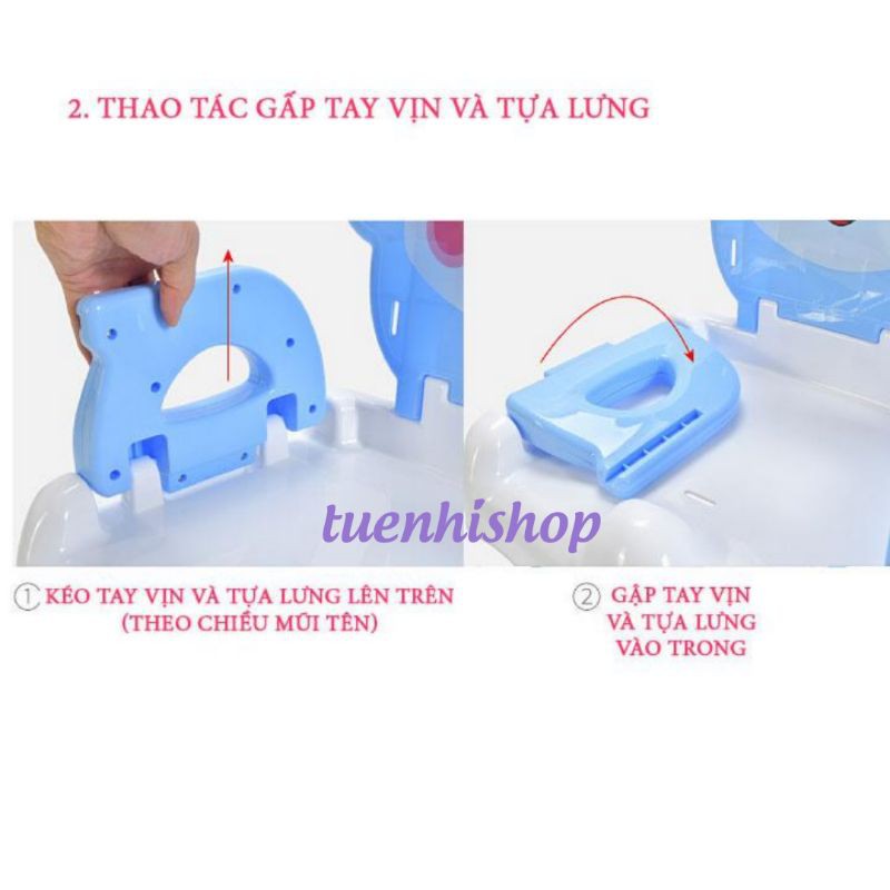 GHẾ ĂN DẶM CHO BÉ SIÊU GỌN NHẸ + CÓ BÁNH XE CHO BÉ 6-36 THÁNG