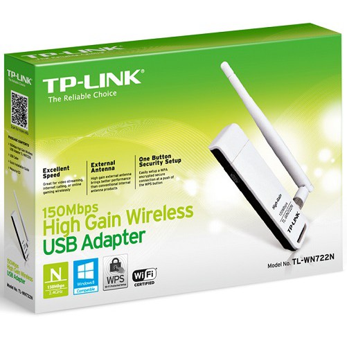 USB WIFI TP-LINK WN722N - Thu sóng WIFI cho máy tính | BigBuy360 - bigbuy360.vn