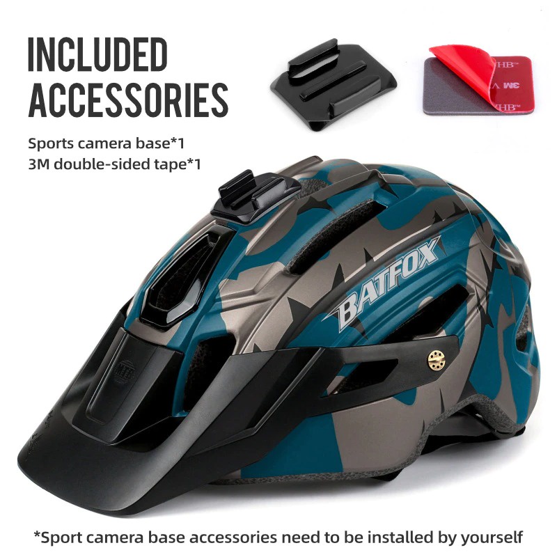 Mũ Bảo Hiểm Xe Đạp Bat FOX Trọng Lượng Siêu Nhẹ Tích Hợp Đèn Led Phía Sau Dành Cho Vận Động Viên Xe Đạp Xe Leo Núi MTB