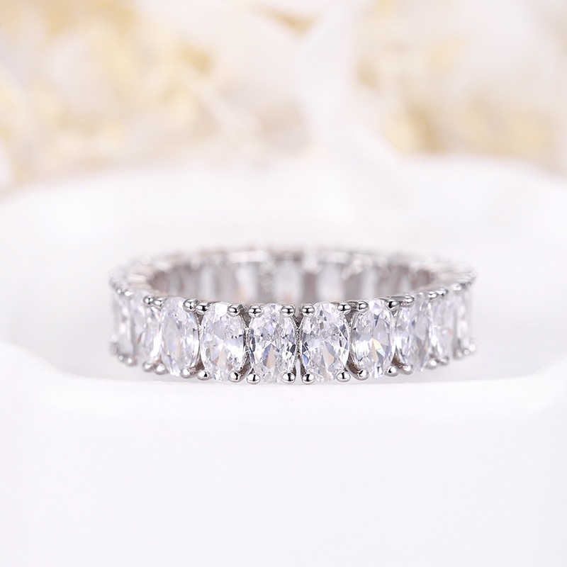 Nhẫn bạc nữ hình bánh xe đính đá sang trọng, chuẩn nhẫn bạc ta cao cấp