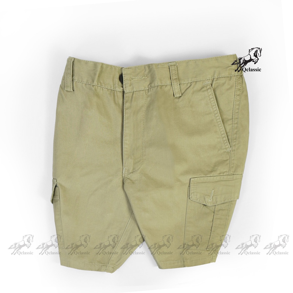 Quần short kaki nam túi hộp lưng thun trẻ trung năng động, vải dày dặn